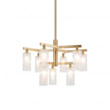 Matteo Lighting C60809AG - Kristof Aged Gold Brass Chandelier