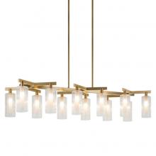 Matteo Lighting C60812AG - Kristof Aged Gold Brass Chandelier