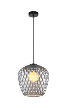 Matteo Lighting C68103SM - Quilted Gem Matte Black Pendant