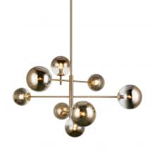 Matteo Lighting C70708AGAG - Averley Aged Gold Brass Chandelier