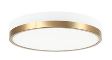 Matteo Lighting M15301WHAG - Tone White and Aged Gold Brass Ceiling Mount