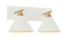 Matteo Lighting S10602WH - Bliss Aged Gold Brass + White Wall Sconce