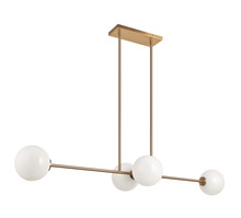 Matteo Lighting C81704AGOP - Novo Aged Gold Brass Chandelier