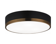 Matteo Lighting M14303BKAG - Trydor Black & Aged Gold Brass Ceiling Mount