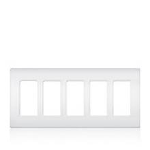 Marchand Electric Items CW-5-WH - LUTRON - 5-Gang Wallplate