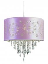 Marchand Electric Items PND-607PINK - Pink Drum Shade with Crystals