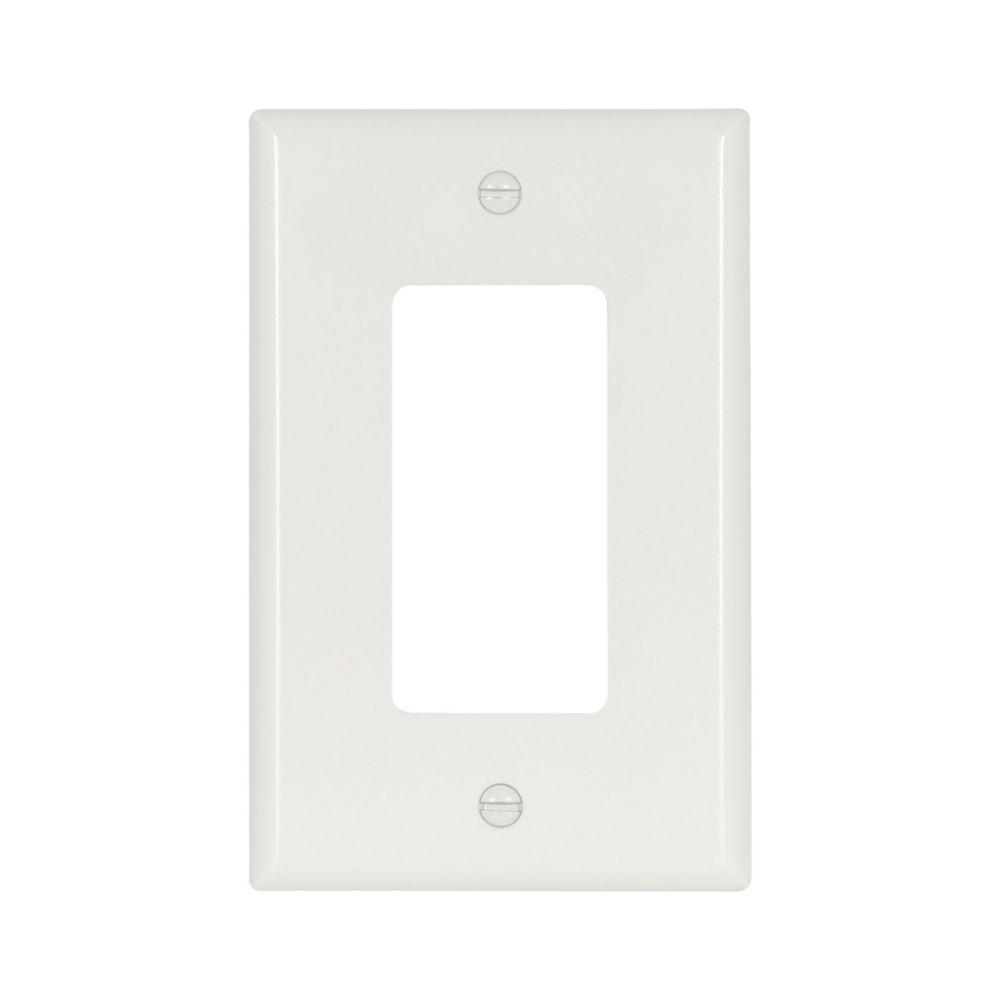 Wallplate 1G Decorator Thermoset Mid WH