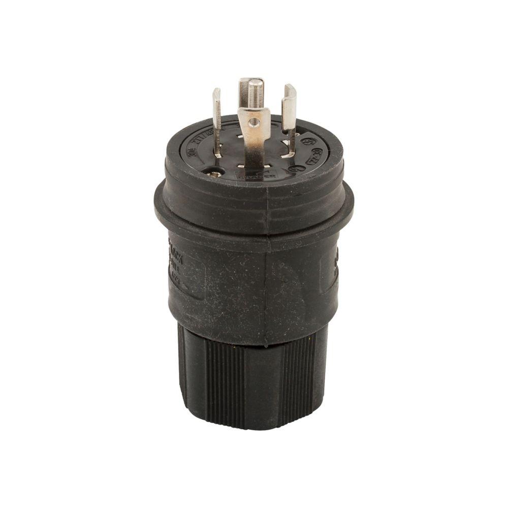 Plug WT 30A 347/600V 3PH 4P4W H/L BK