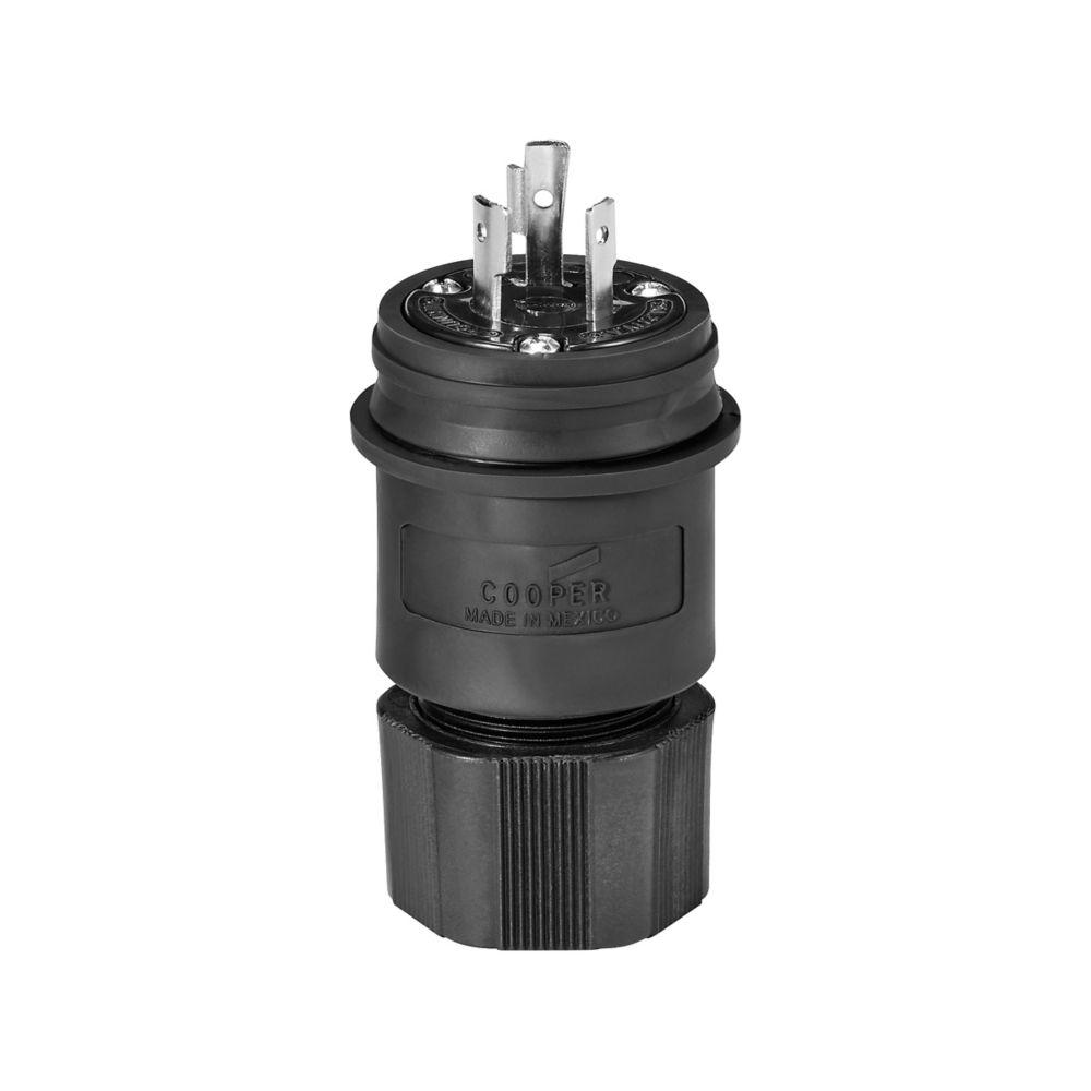 Plug WT 30A 277V 2P3W H/L BK