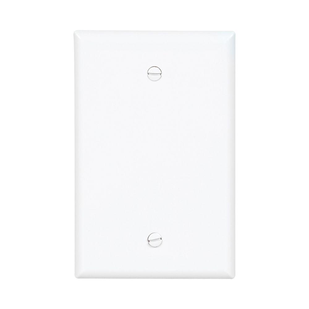 Wallplate 1G Blank Box Mount Poly Mid WH