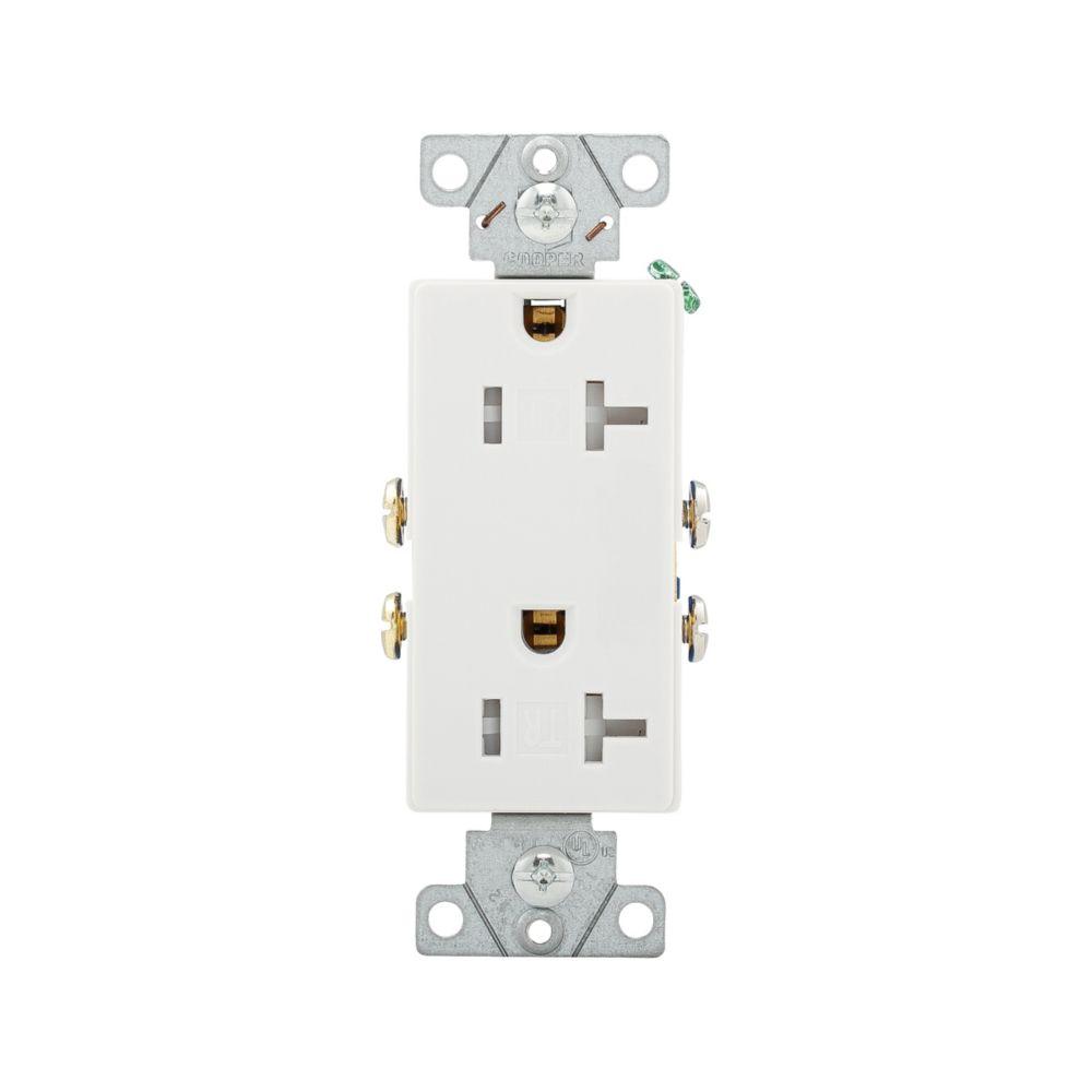 Recp TR Deco Duplex 20A 125V 2P3W W