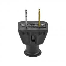Eaton Wiring Devices 183-6BK-BOX - Plug Rubber 15A 125V 2P2W Str  Pol BK