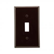 Eaton Wiring Devices 5134B-BOX - Wallplate 1G Toggle Nylon Std BR