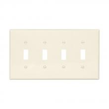 Eaton Wiring Devices PJ4LA - Wallplate 4G Toggle Poly Mid LA