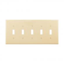 Eaton Wiring Devices PJ5V - Wallplate 5G Toggle Poly Mid IV