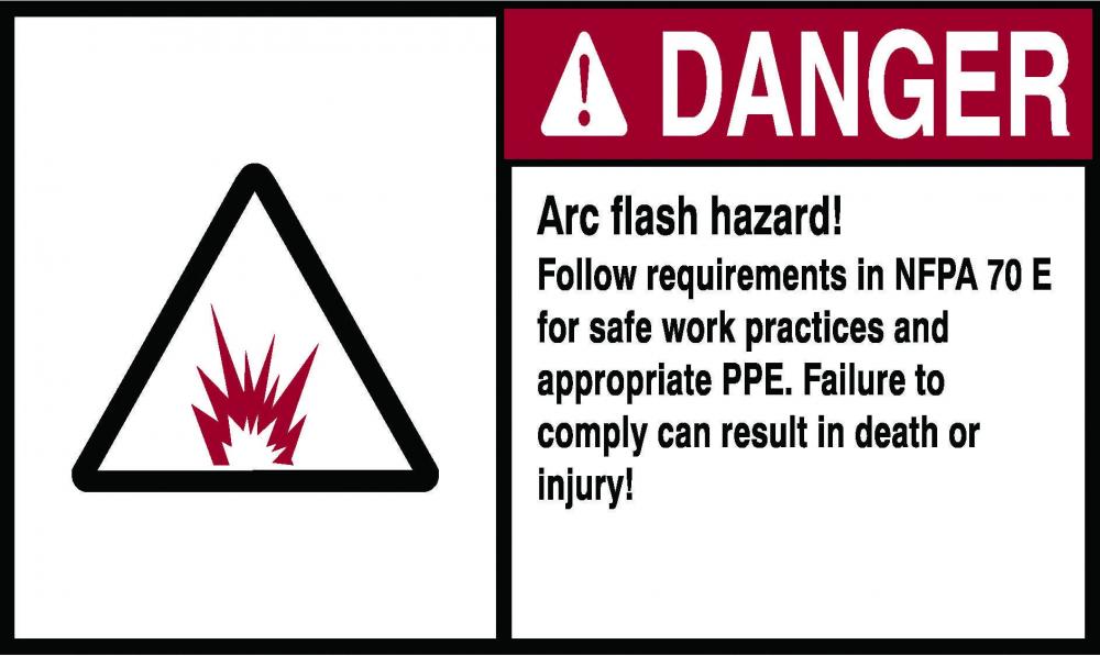 Flash Protection Label,Ideal,Arc,Self-Sticking,N