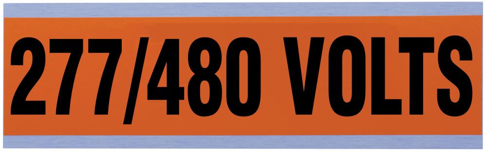 Voltage & Conduit Marker,&#34;277/480V&#34;, Lar