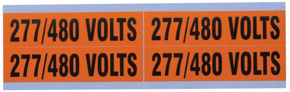 Voltage & Conduit Marker, &#34;277/480V&#34;, Me