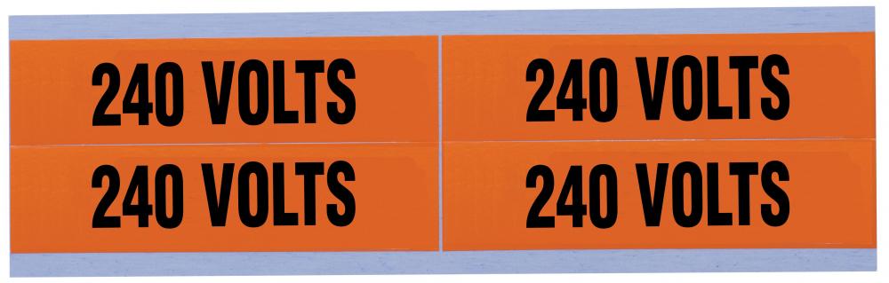 Voltage & Conduit Marker, &#34;240V&#34;, Med, 4