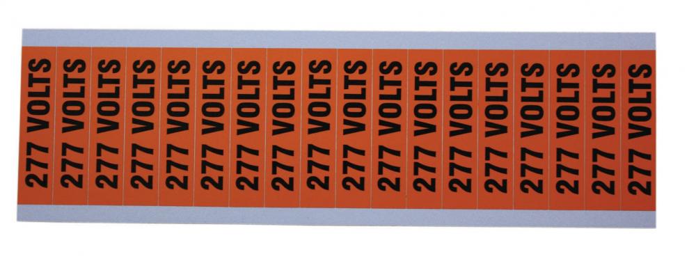 Voltage & Conduit Marker, &#34;277V&#34;, Small,
