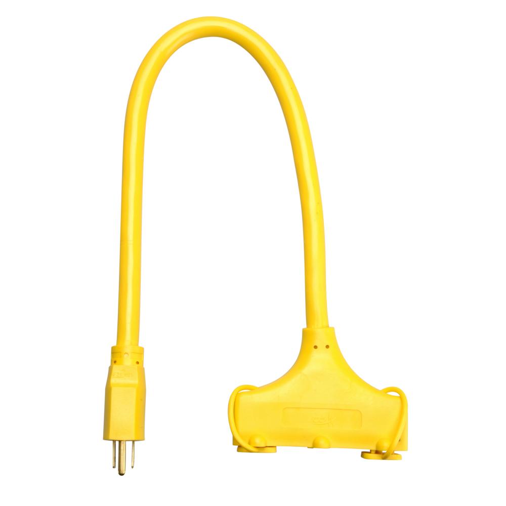 CORD, TRI-SOURCE 12/3 2&#39; STW YELLOW LE