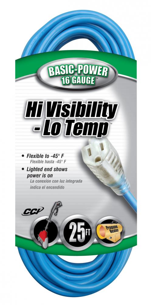 CORD, HV/LT 16/3 25&#39; BLUE