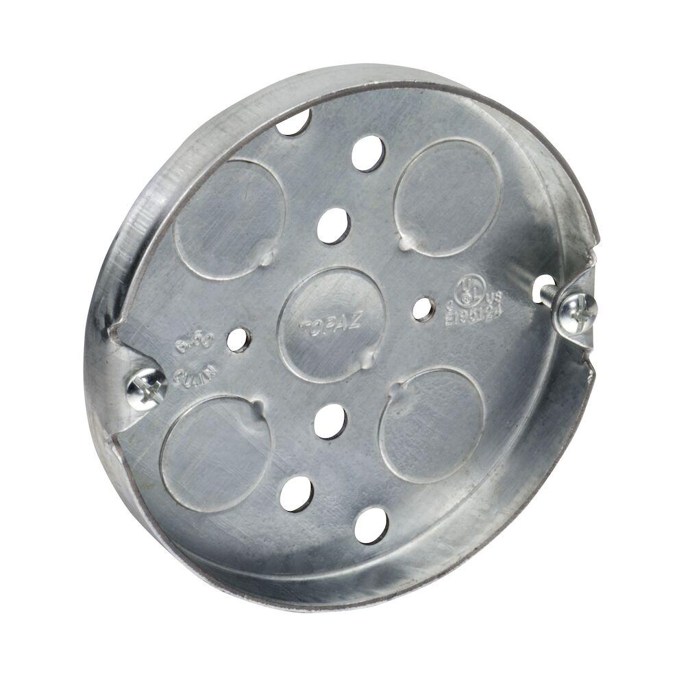 3-1/2&#34; PANCAKE BOX WITH NM CLAMP-50PK
