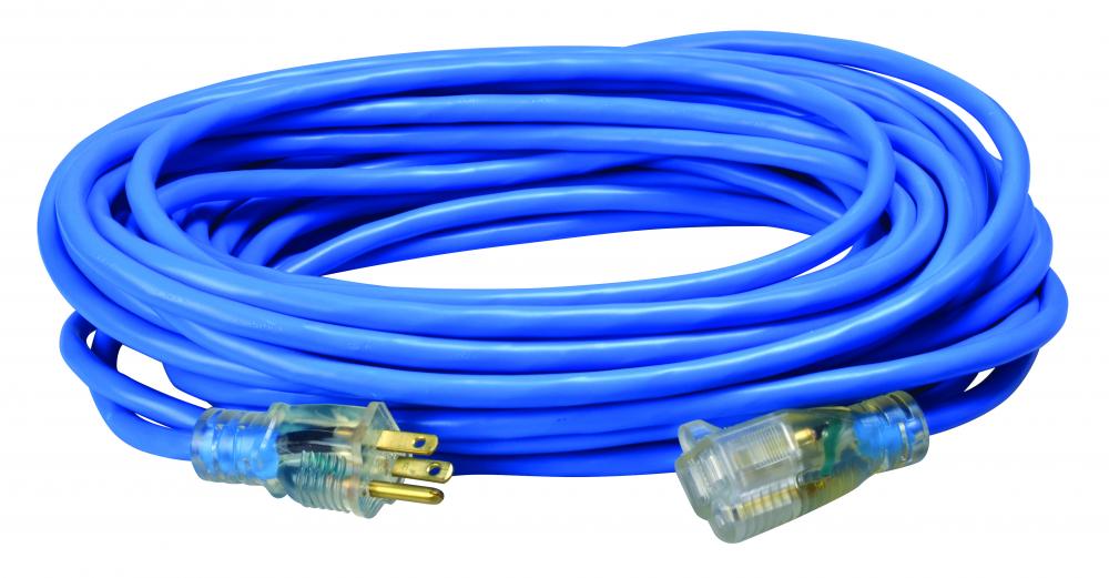 CORD, HV/LT 14/3 50&#39; BLUE