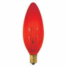 Satco S3219 - 25W CAND TORP RUBY RED
