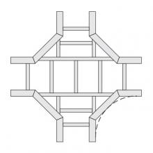 Legrand-Cablofil P034811 - LD-4G2I-1024-12 GC HORZ CROSS 24"R 12"W