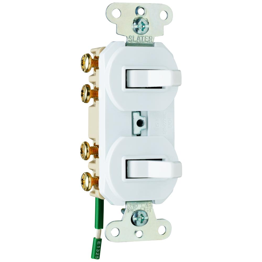 COMBO 2 SWITCHES 3W 15A 120/277V W