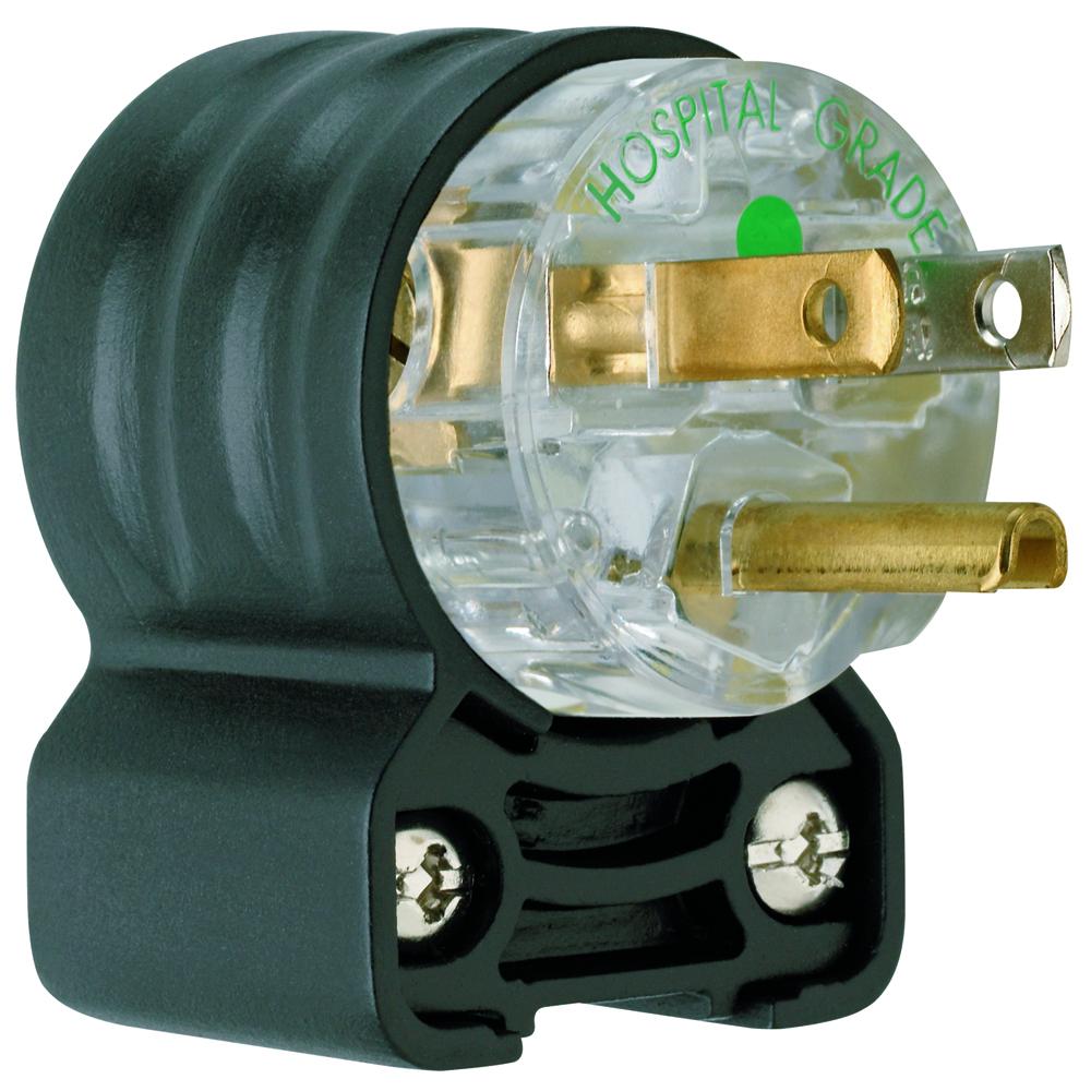 STR BLD ANGLE PLUG 3W 15A 125V HG