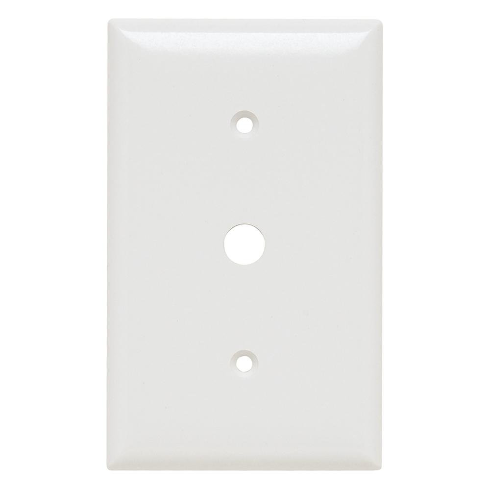 SMOOTH WALL PLT 1G TELEPHONE WHITE