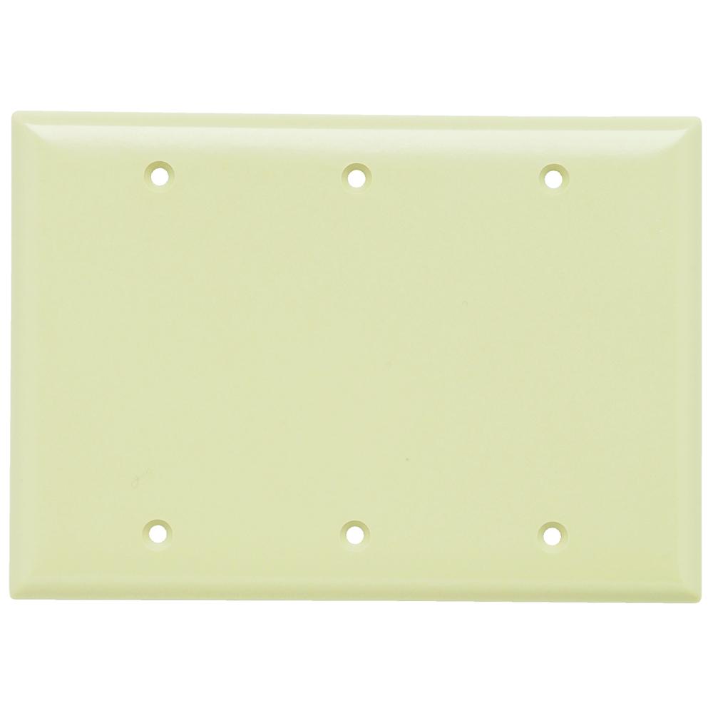 SMOOTH WALL PLATE 3G BLNK BOX MT IV