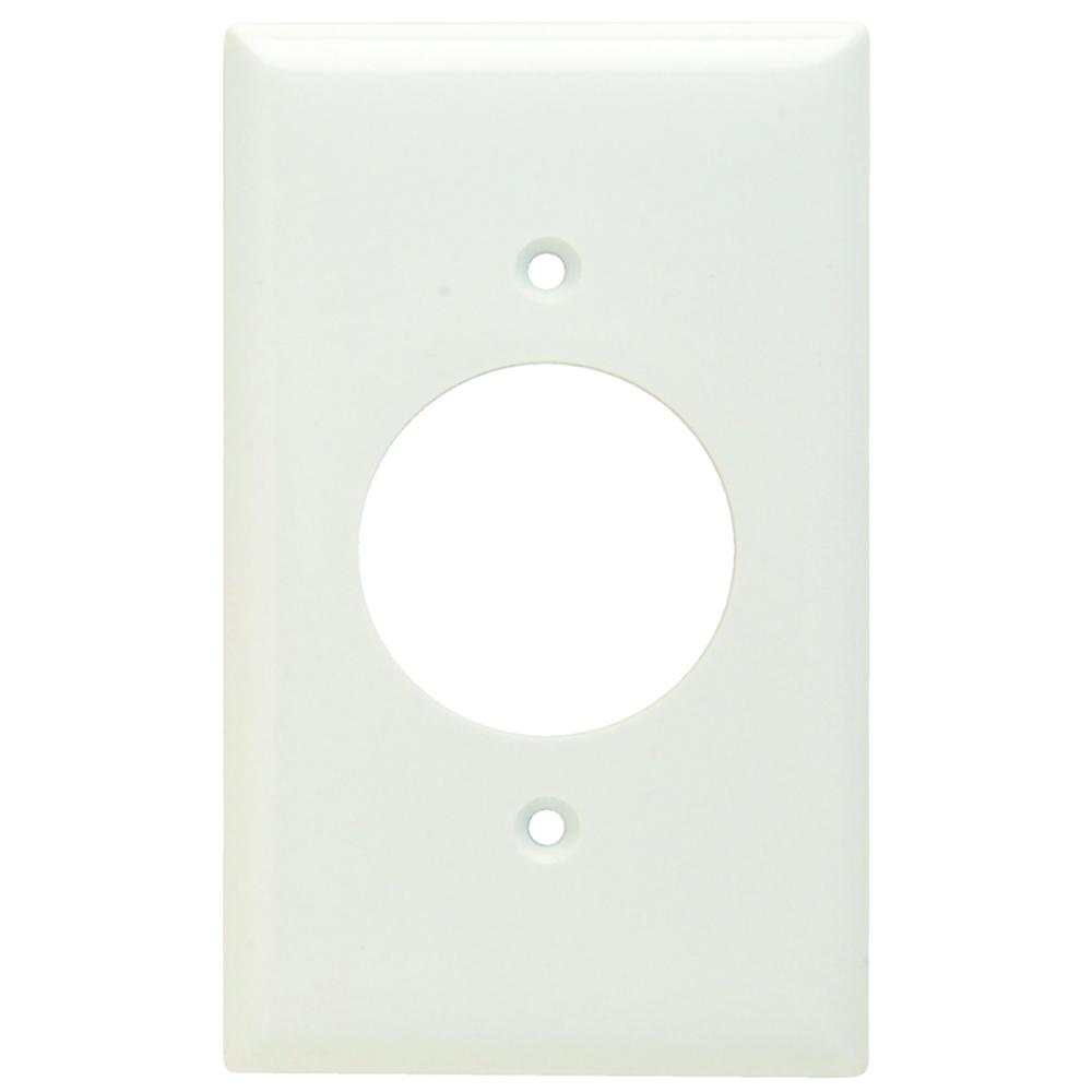 SMOOTH WALL PLATE 1G POWER OUTLET W