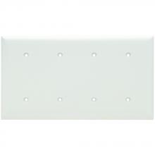 Legrand-Pass & Seymour SP44W - SMOOTH WALL PLATE 4G BLNK STRAP MT W