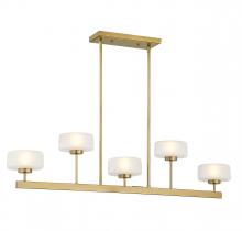 Savoy House Canada 1-5407-5-322 - Falster 5-Light LED Linear Chandelier in Warm Brass