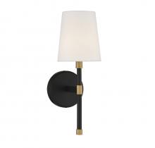 Savoy House Canada 9-1632-1-143 - Brody 1-Light Wall Sconce in Matte Black with Warm Brass Accents
