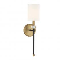 Savoy House Canada 9-1888-1-143 - Tivoli 1-Light Wall Sconce in Matte Black with Warm Brass Accents