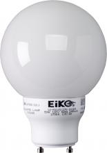 EiKO SP15G25/27K-GU24 - 2700K   15W 120V GLOBE SHAPED SPIRAL GU2