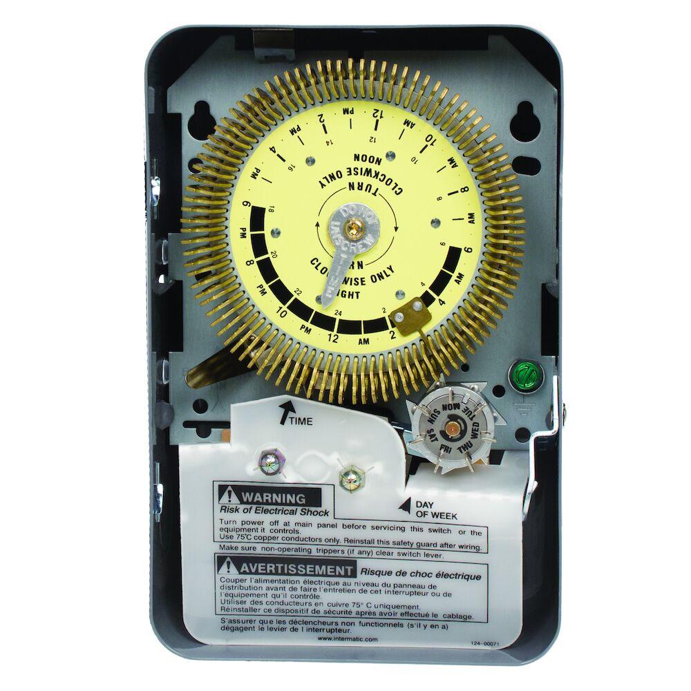 24-Hour Heavy-Duty Metal Dial Mechanical Time Sw