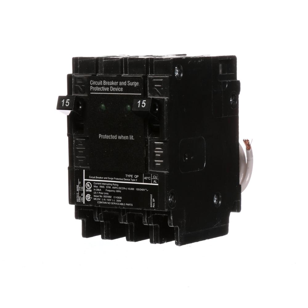 SURGE (2)15A 1P 120V BREAKERS AND SPD