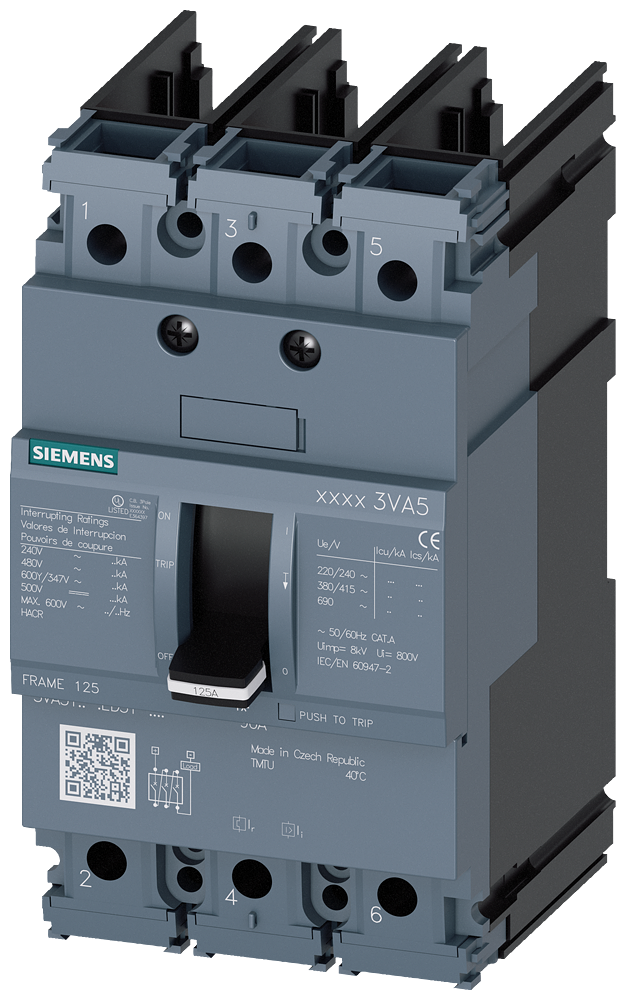 BRKR 3VA51 3P 15A 65KA FTFM
