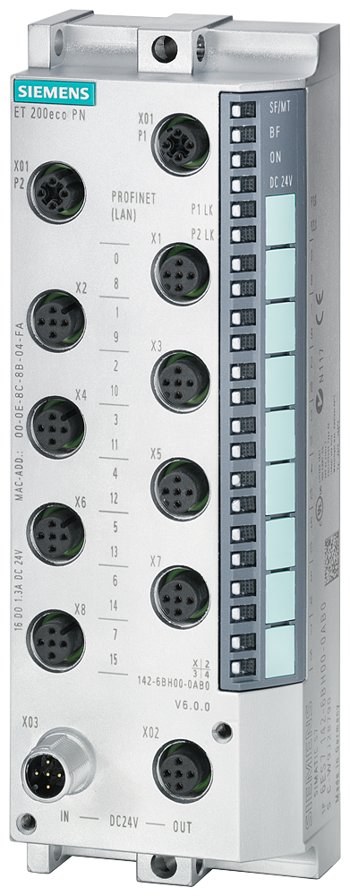 ET200ECO PN, 8 DO, DC24V/2A, 8XM12