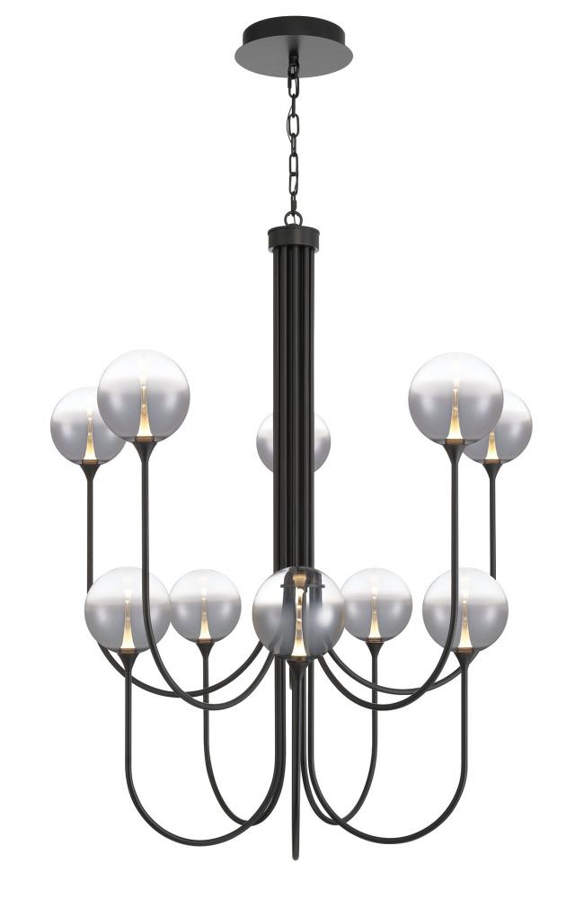 Iissa-Chandelier-10Lt-40In-BK-Sk