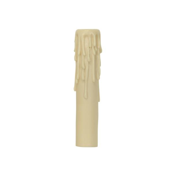 Candelabra Base Resin Half Drip; Ivory Finish; 7/8&#34; Inside Diameter; 1-5/32&#34; Outside