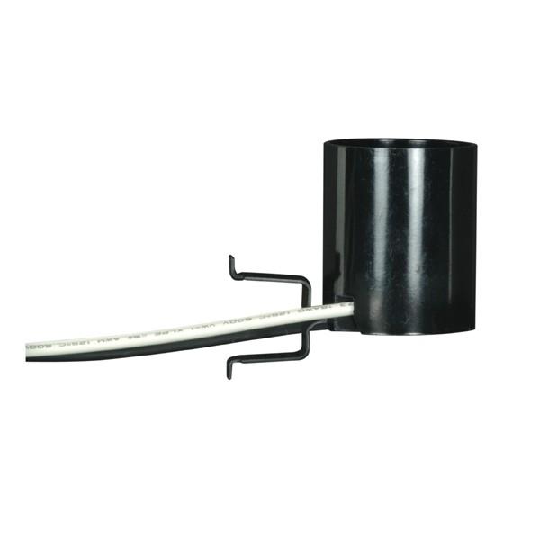 Snap-In Double Spring Clip; 12&#34; B/W Leads 150C; 1-1/2&#34; Height; 1-1/4&#34; Diameter; Bracket