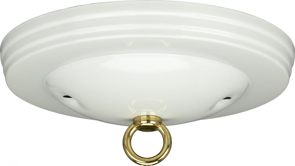 Standard Canopy Kit; White Finish; 5&#34; Diameter; 7/16&#34; Center Hole; 2-8/32 Bar Holes;