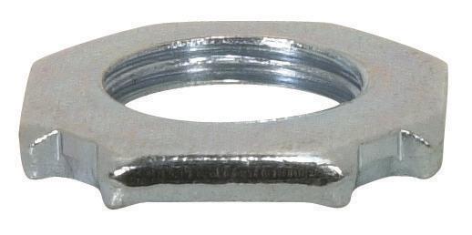Steel Square Locknut; 3/8 IP; 1&#34; Diameter; 1/8&#34; Thick; Zinc Plated Finish