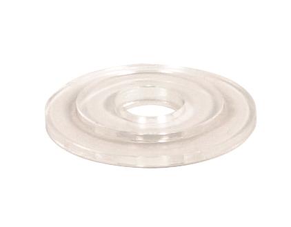 Plastic Crystal Washer; 1-1/4&#34; Diameter With Lip; 1/8 IP Slip
